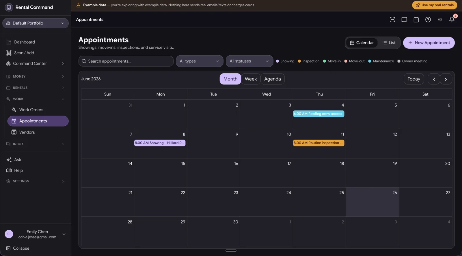 Scheduling — Rental Command