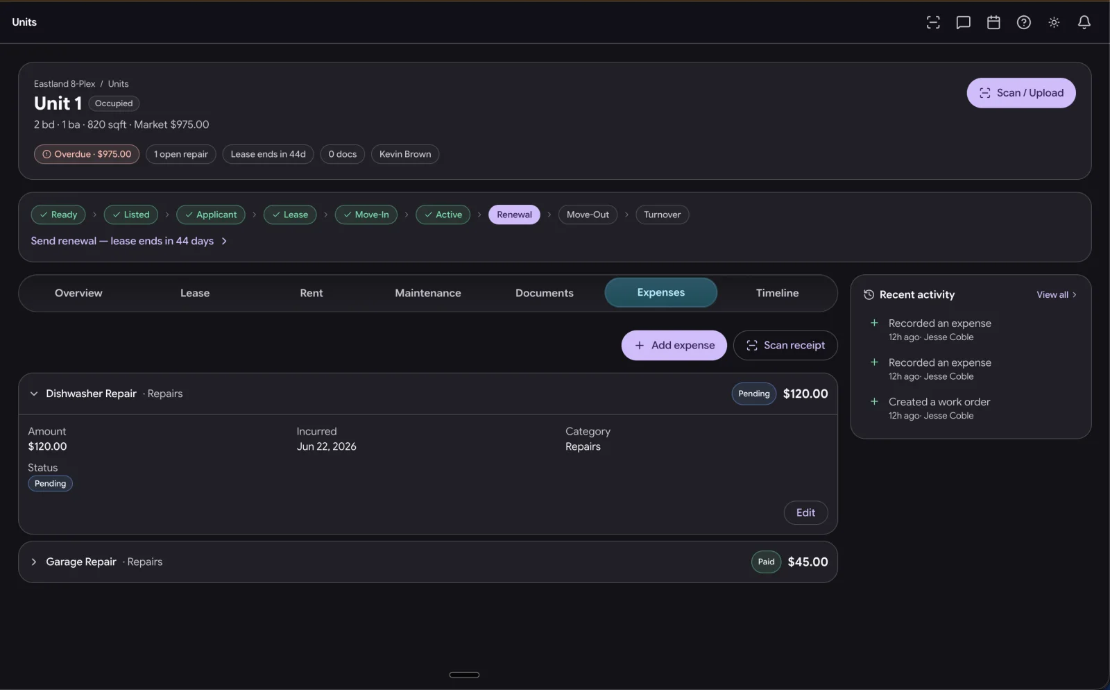 Expenses — Rental Command