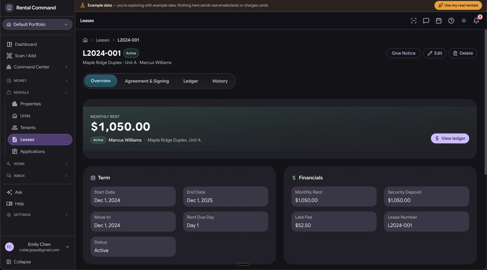 Leases — Rental Command