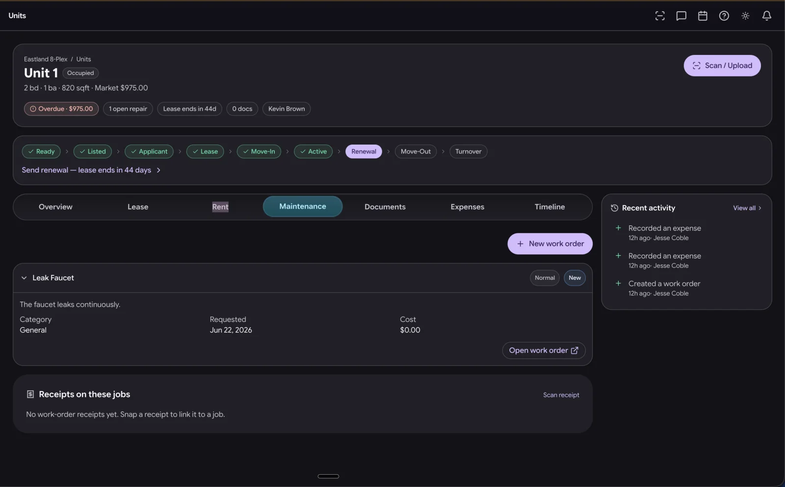 Maintenance — Rental Command
